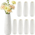 Qinyoung White Ceramic Bud Vase Set of 8 by Qinyoung