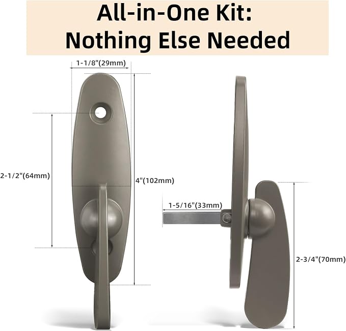 Thumb Latch for Andersen Sliding Door Lock Replacement, Heavy-Duty Zinc Alloy - Image 7