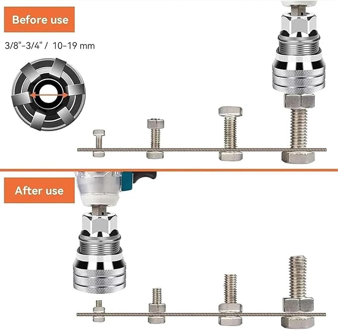 Universal Adjustable Socket Wrench, 3/8 Inch Drill Bit Adapter, Standard 10 to - Image 3