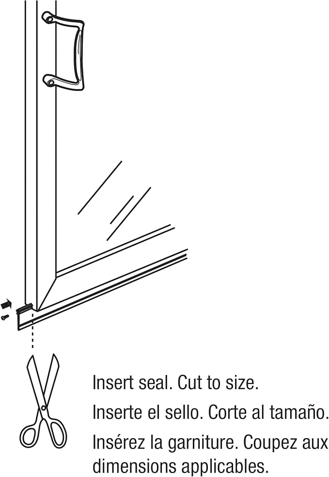 Prime-Line M 6184 Vinyl Shower Door Bottom Sweep, 37 In. x 1 In. Strip - Image 3