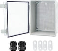 Junction Box, Hinged Clear Cover IP67 Waterproof ABS Project Box by Otdorpatio