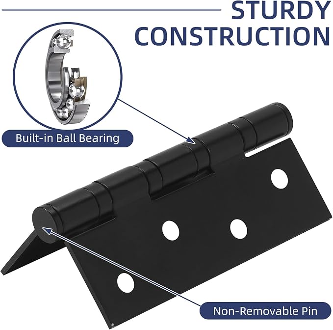 6 Pack Ball Bearing Door Hinges - Image 4