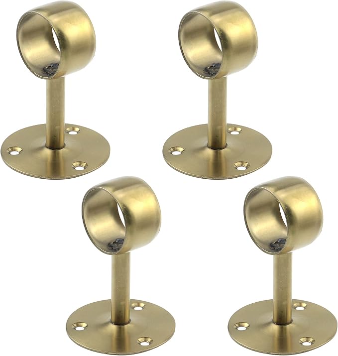 Antrader 4-Pack Stainless Steel 1.5" Diameter Wardrobe Closet Rod Rail Support by Antrader