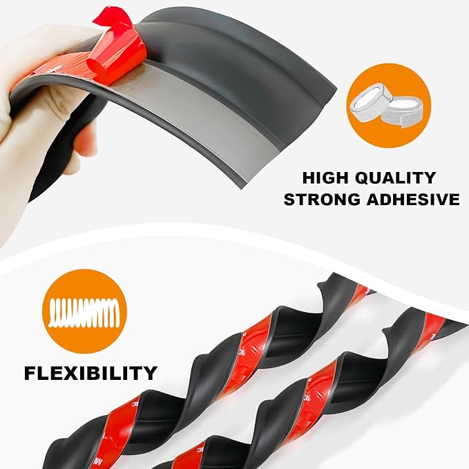 Garage Door Bottom Seal Strip, 40ft Weatherproof Rubber Door Threshold Seal | - Image 3