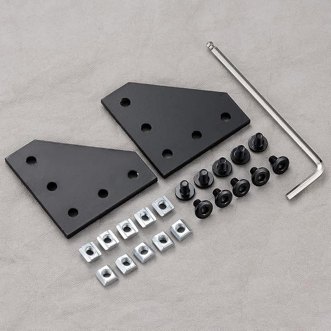 6Sets 2020 Corner Bracket Connectors 5 Hole L Shape Joint Plates - Image 3