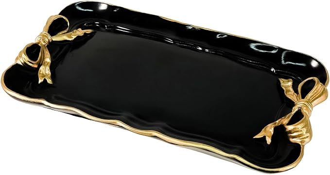 Warmtree Bow Jewelry Tray, Coquette Trinket Dish, Vanity Decor | Decorative Tray by Warmtree
