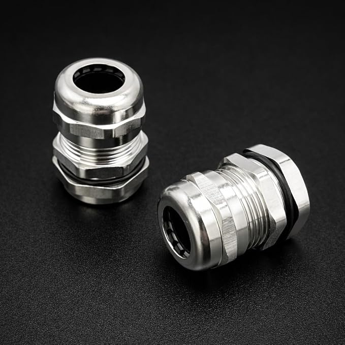 1/2" NPT Brass Cable Gland, Metal Cord Grip Strain Relief - Image 6