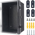 Junction Box, Hinged Black Clear Cover IP67 Waterproof ABS Project Box by Otdorpatio