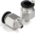 TAILONZ PNEUMATIC Male Straight 6mm Tube OD x M6 Thread Push to Connect by TAILONZPNEUMATIC