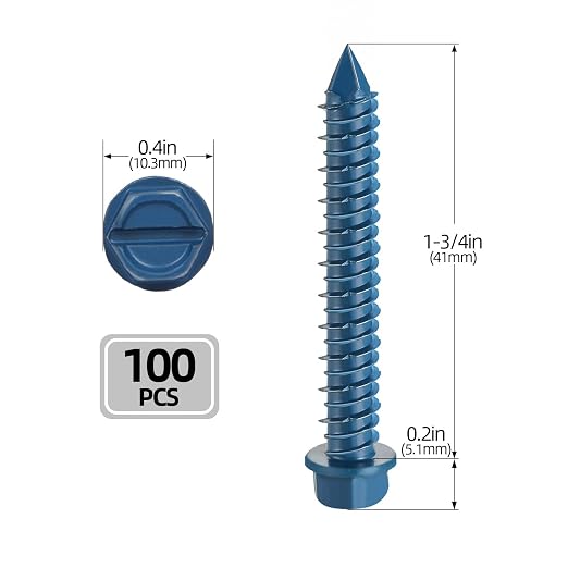 1/4" x 1-3/4" Concrete Screws, for Masonry, Brick or Stucco - Image 2