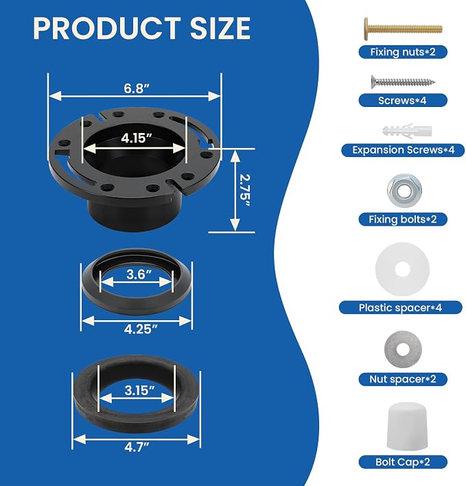 MEASUREMAN 3" RV Toilet Flange Repair Kit - Image 2