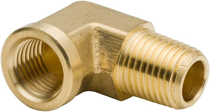 90 Degree Brass Street Elbow 3/8" NPT Male x 3/8" NPT Female Forged Pipe Fitting - Image 2