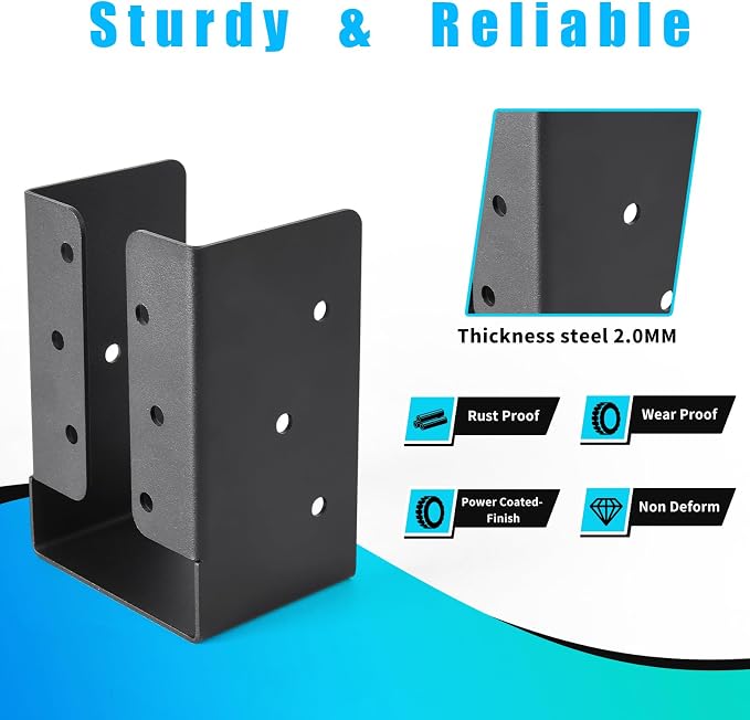 4 Pcs of 4"x6" Concealed Joist Hangers - Image 3