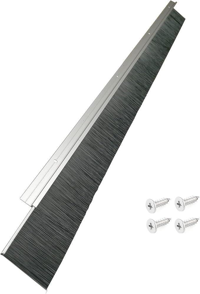 7 Sets Retsun Garage Door Brush Seal, 1 1/2" x 39.37" Brush Door Sweep by HOME