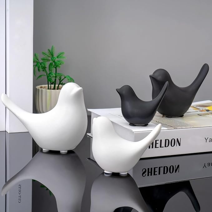 FANTESTICRYAN Small Birds Statues Home Decor, Modern Style, M&XL | Ceramic - Image 2