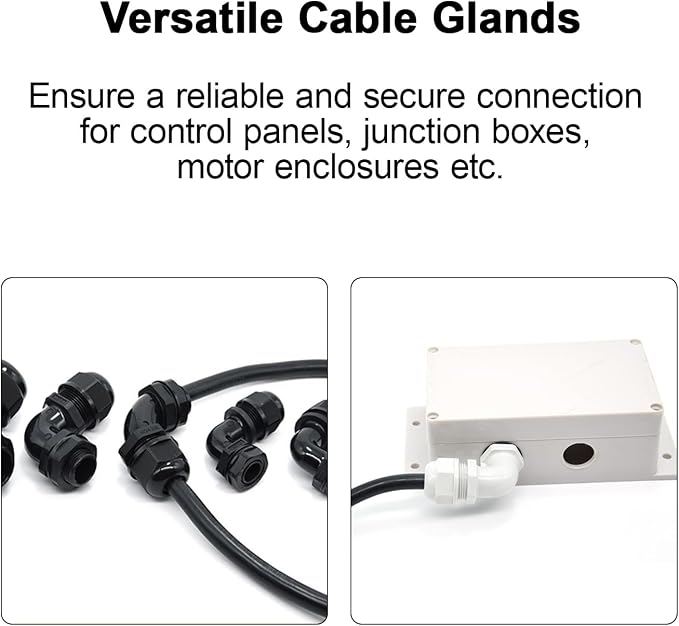 M40 Cable Gland, 90 Degree Adjustable 26-33mm Cable Range Strain Relief - Image 5