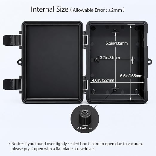 Junction Box IP67 Waterproof Electrical Box Outdoor ABS Plastic Hinged Shell - Image 4