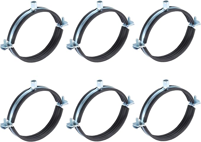 uxcell 6 Pcs Split Ring Pipe Hanger, 125mm/4.9inch Adjustable Pipe Bracket by uxcell