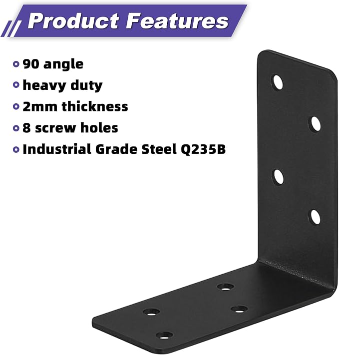 20Pcs Corner Braces, Right Angle Bracket | 2mm Steel Raised Garden Bed Corner - Image 3
