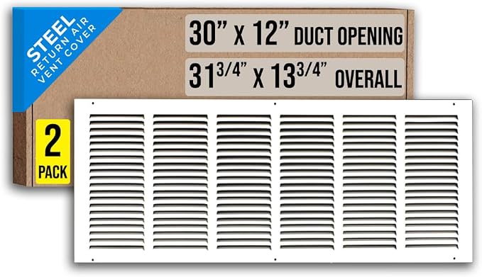 Fits 30x12 Duct Opening | Steel Return Air Grille by Handua | Vent Cover Grill by Handua