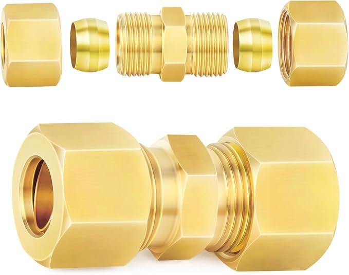 ChillWaves Brass Compression Tube Fitting, 3/4" OD x 3/4" OD Compression Union by VisittheCHILLWAVES