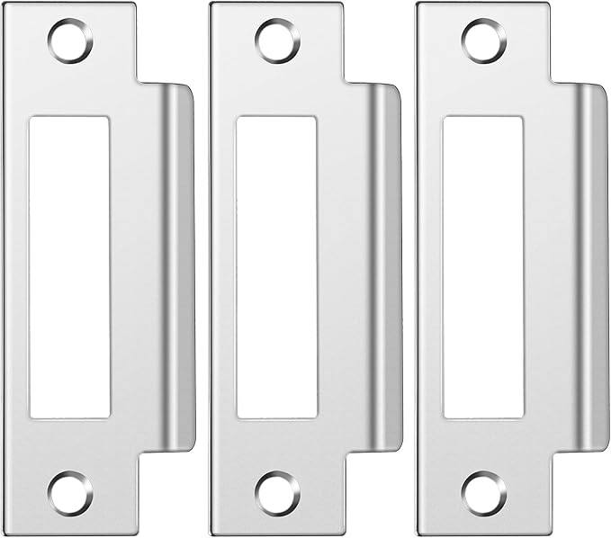 3Pcs 4-7/8" Zinc Plated Strike Plate Universal Door Strike Plate Replacement by Haiabei