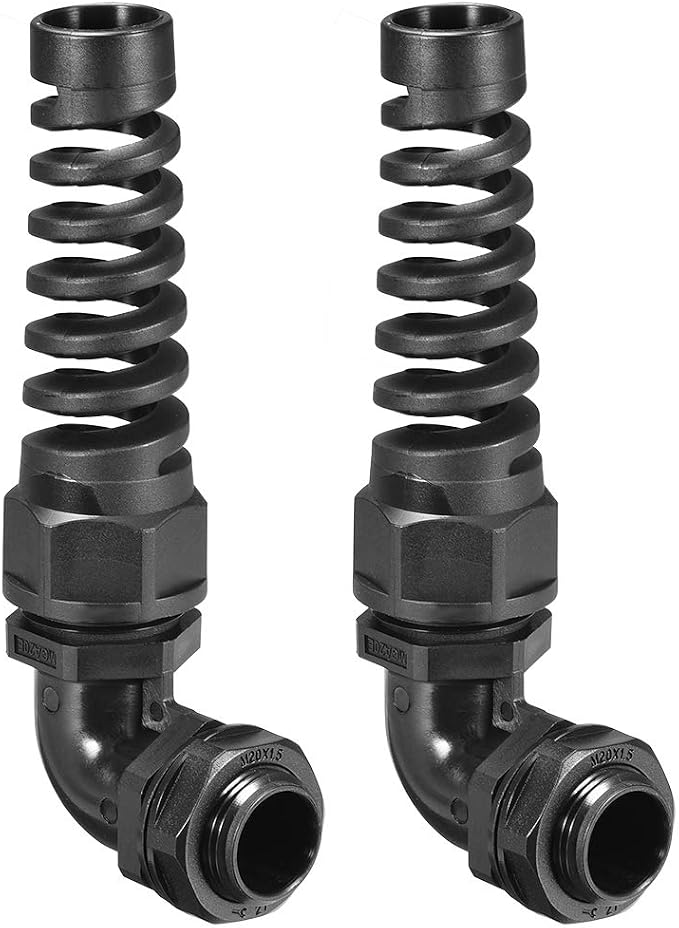 uxcell M20 Cable Gland 90 Degree Waterproof IP68 Nylon Joint Adjustable Locknut by uxcell