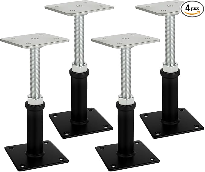 4 Pack House Jacks for Leveling, Screw Jack Adjustable Floor Jack Post | 6" to by ALFFUN