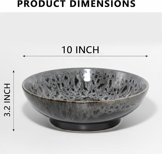 Ceramic Fruit Bowl, 10.2" Decorative Bowl, Large Fruit Bowl - Image 2
