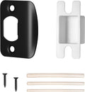Door Strike Plate for Interior Doors, Matte Black, 1 Pack | 2-1/4"x1-3/4" by Newlaking