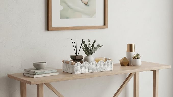 CubesLand Toilet Paper Storage Basket Organizer, Small Wicker Decor Basket | - Image 4