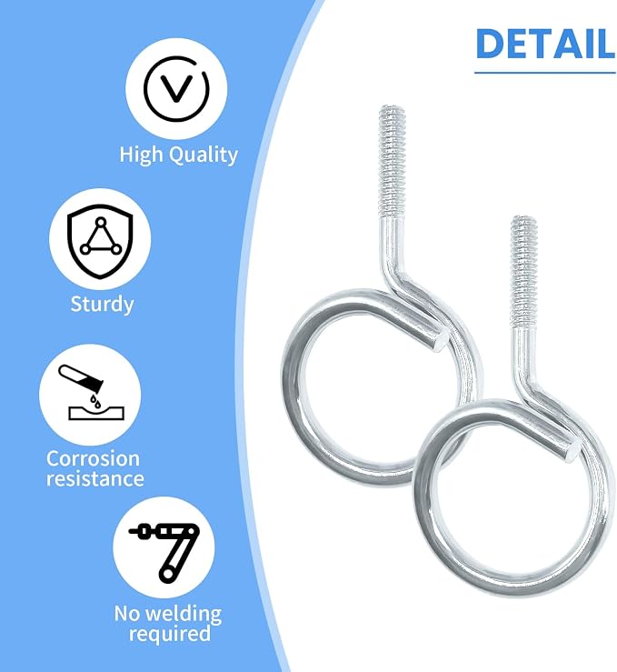 2" Bridle Rings 30 PC 1/4"-20 Threaded, Cable & Wire Support, Heavy Duty Steel - Image 3