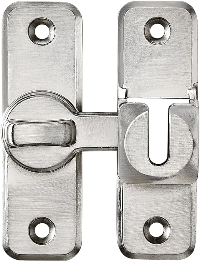 Silvery 90/180 Degree Flip Latch, Zinc Alloy Barn Door Latch | Right Angle Door - Image 7