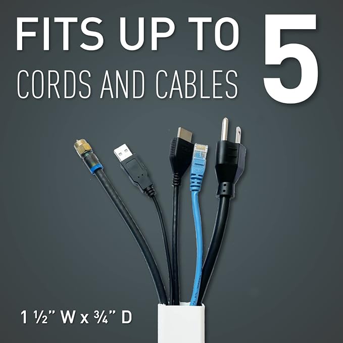 Legrand Wiremold C310 Cordmate III 10 Foot 11 Piece Cord Cover Kit, Organizer - Image 3