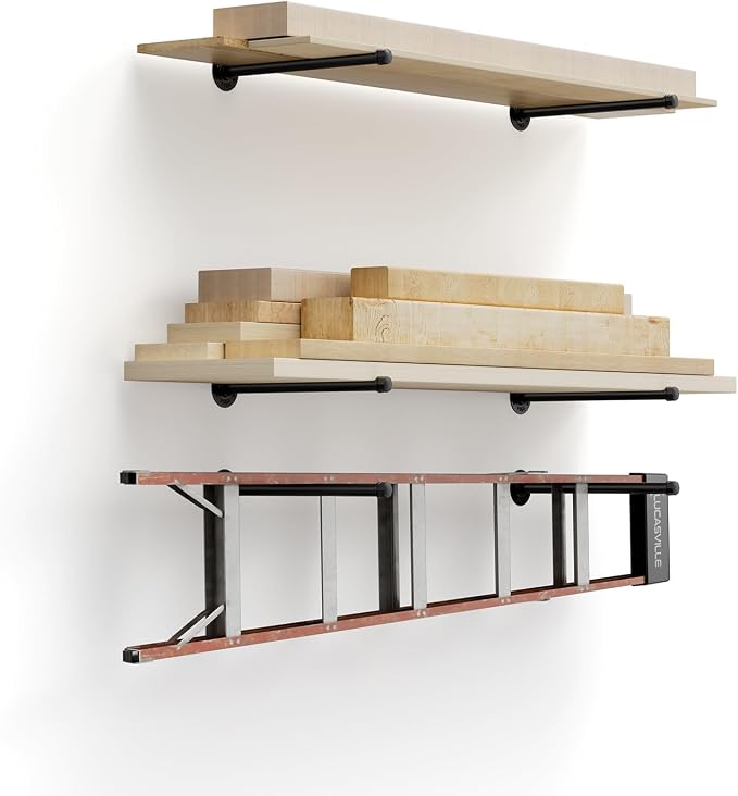 6 Pack Pipe Shelf Bracket 12 Inch Floating Shelving Bracket | Industrial - Image 8