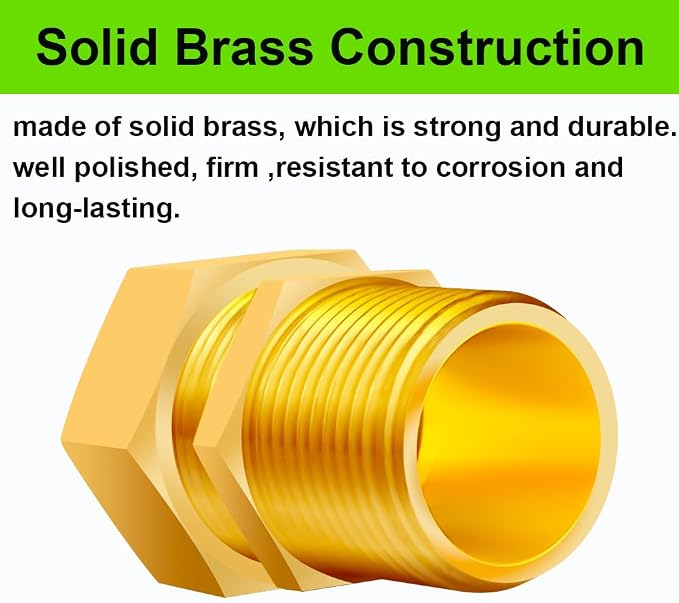 4 Pack 3/4" Male NPT Brass Fittings - Image 7
