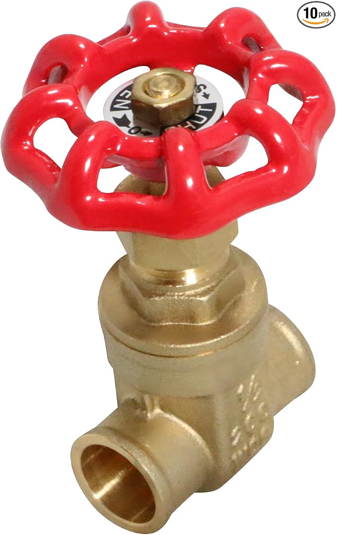 10 Pack XFITTING 1/2 inch Sweat Gate Valve by XFITTING