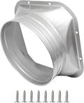 6 Inch Duct Connector Flange, Metal Straight Pipe Flange Square to Round by Unknown