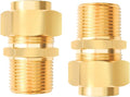 1/2" NPT Male Brass Pipe Fittings, Hex Nipple Fitting, Corrosion-resistant by AnythingYouWant