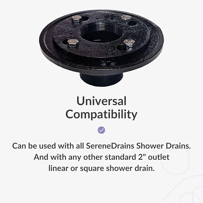 2 Inch Cast Iron Shower Drain Base - Image 4