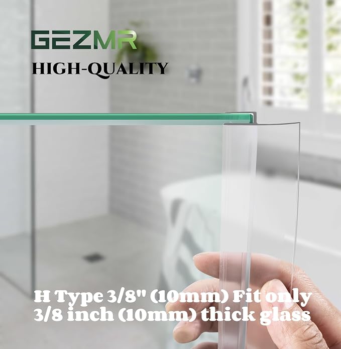 4-Pack Frameless Shower Door Side Seal Strip Shower Door Bottom Seal Shower - Image 4