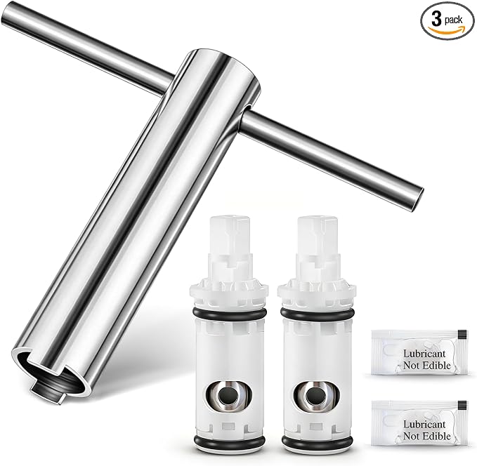 Enhon 2 Faucet Cartridges, Removal Tool, Compatible by Clickhere