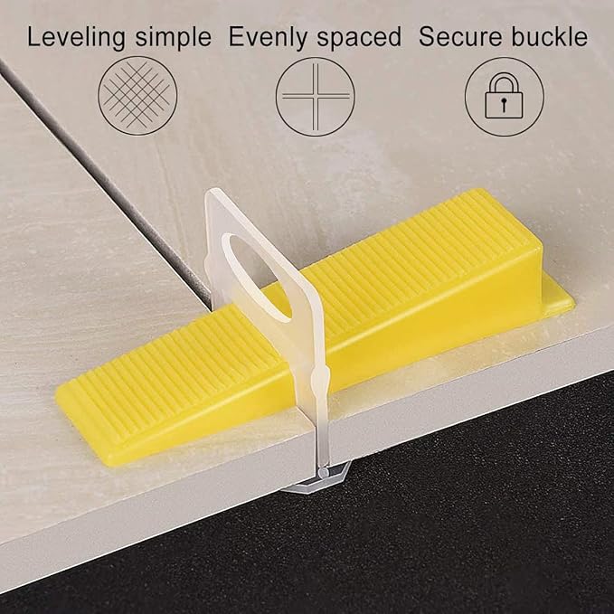 DGSL Tile Leveling System, 400-Piece Tile Spacers Clips 1/16 Inch Tile Tools - Image 3