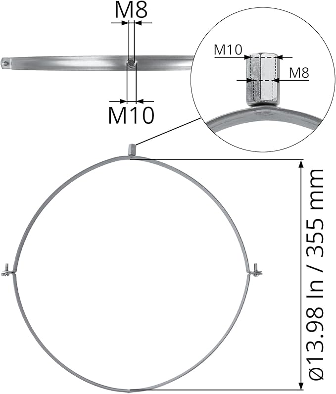 14" Inch Galvanized Pipe Hanger - Image 5