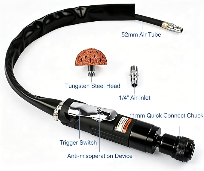 Low Speed Tire Repair Kit, 2500RPM Air Tire Buffer Tire Patch Kit, Pneumatic - Image 3