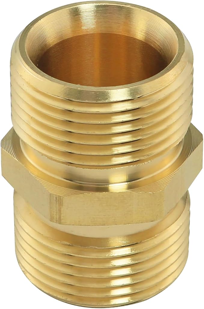 Pressure Washer Coupler ZZLZX Metric M22 15mm Male Thread to M22 14mm Male - Image 4