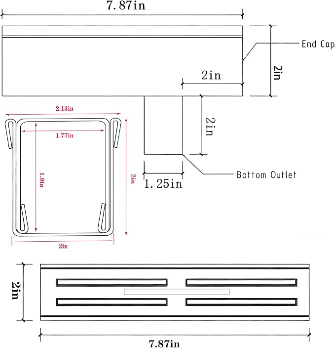 304 Stainless Steel Trench Drain Kit, Narrow Channel Drain - Image 2