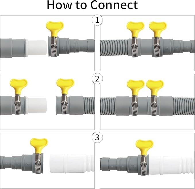 10ft Universal Washing Machine Drain Hose Extension Kit - Image 4