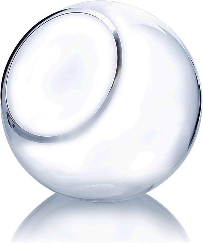 WGV Slant Cut Bowl Glass Vase, Width 7.5", Height 7.5", Candy Dish, Fruit Jar by WGVInternational-OpusGlassware