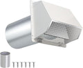 5 Inch Hooded Wall Vent with Screen and Damper, Dryer Vent Cover Outside by JYINCPED